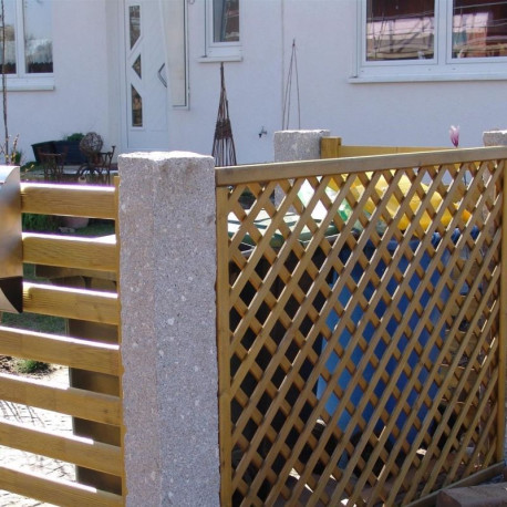 20 x 20 cm Granitpfosten Griys hellgrau