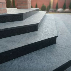 6 x 35 cm Granit-Trittstufen Adrian Black schwarz