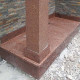 8 x 35 cm Granit-Trittstufen Raudona rot