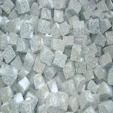 Granit-Pflastersteine Griys hellgrau 4 x 6 cm