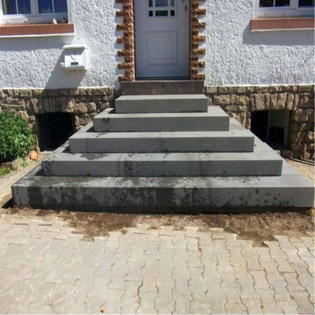 20 x 45 cm Granit-Blockstufen Pedro Black schwarz