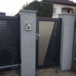 30 x 30 cm Granitpfosten Alvaro anthrazit 100 cm lang