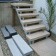 8 x 40 cm Granit Trittstufen Tiago gelb