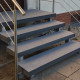 6 x 35 cm Granit Trittstufen Alvaro anthrazit 250 cm lang