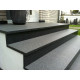 6 x 40 cm Granit Trittstufen Adrian Black schwarz 120 cm lang