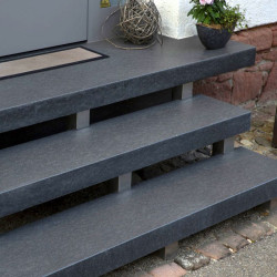 8 x 35 cm Granit Trittstufen Adrian Black schwarz
