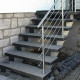 6 x 40 cm Granit-Trittstufen Alvaro anthrazit 200 cm lang