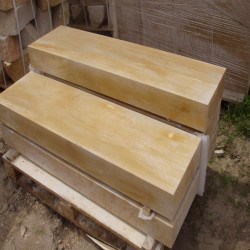 15 x 45 cm Sandstein Blockstufen Geltona gelb