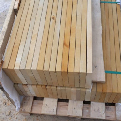 3 cm starke Sandstein Mauerabdeckplatten Gobi gelb 21 cm breit