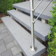 8 x 35 cm Granit Trittstufen Alvaro anthrazit 200 cm lang