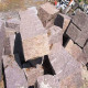 30 x 30 cm Granit Mauersteine Raudona rot gespalten