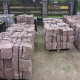 25 x 25 cm Granit Kleinmauersteine Raudona rot