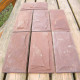 2 - 3 cm starke Sandstein Verblender Mapula rot 25 cm lang