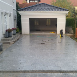 8 cm starke Granit Pflasterplatten Griys hellgrau
