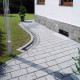 16 cm starke Granit Pflasterplatten Griys hellgrau 40 x 30 cm