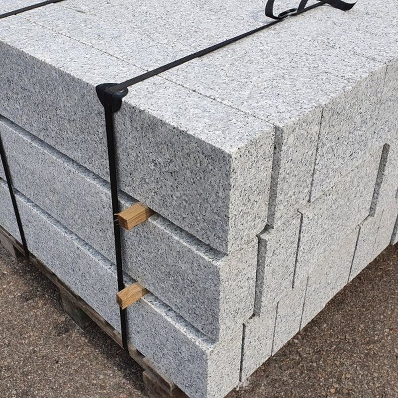 12 x 25 cm Granit Bordsteine Griys grau