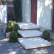15 cm starke Granit Podestplatten Griys hellgrau