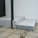 20 cm starke Granit Podestplatten Griys hellgrau 250 x 200 cm