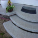 8 x 35 cm Granit Trittstufen Griys hellgrau 100 cm lang