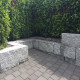 30 x 30 cm Granit Mauersteine Griys hellgrau, mit 2 gesägten Flächen 30 cm hoch