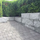 40 x 40 cm Granit-Mauersteine Griys hellgrau, mit 2 gesägten Flächen