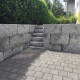 40 x 40 cm Granit-Mauersteine Griys hellgrau, mit 2 gesägten Flächen 40 cm tief