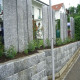 20 cm tiefe Granit Schlossmauersteine Griys hellgrau