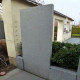 6 x 50 cm Granit Sichtschutz Griys hellgrau