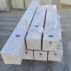 20 x 20 cm Granitpfosten Griys hellgrau 100 cm lang