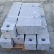 25 x 25 cm Granitpfosten Griys hellgrau 250 cm lang