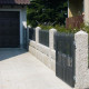 25 x 25 cm Limes-Granitpfosten Griys hellgrau 150 cm lang