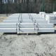 30 x 30 cm Granitpfosten Griys hellgrau 350 cm lang