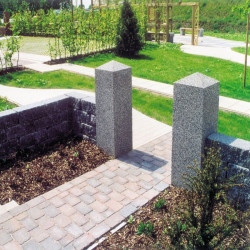 30 x 30 cm Limes Granitpfosten Griys hellgrau