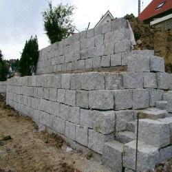 96 tonnen 40 x 40 cm Granit Mauersteine Griys hellgrau