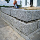 40 x 40 cm Granit Mauersteine Griys hellgrau 40 cm tief