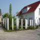 10 x 25 cm Granitpalisaden Griys hellgrau 150 cm lang