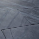 3 cm starke Schiefer-Designline Terrassenplatten anthrazit 60 x 60 cm