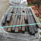 6 - 12 cm Schieferpfosten schwarz - anthrazit 200 cm lang