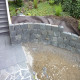 20 - 25 cm hohe Basalt Mauersteine schwarz