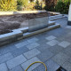 15 x 35 cm Granit Blockstufen Elena weißgrau 80 cm lang