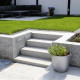 20 x 45 cm Granit Blockstufen Elena weißgrau 200 cm lang