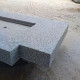 15 cm starke Granit Podestplatte Elena weißgrau 200 x 200 cm