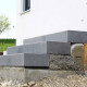 18 x 35 cm Granit Blockstufen Alvaro anthrazit 200 cm lang