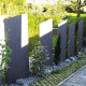 6 x 100 cm Granit Sichtschutz Elena weißgrau
