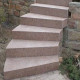 18 x 35 cm Granit Blockstufen Laahs rot
