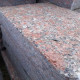 18 x 35 cm Granit Blockstufen Laahs rot geflammt