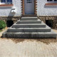 20 x 45 cm Granit Blockstufen Pedro Black schwarz