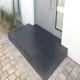 20 cm starke Granit Podestplatte Pedro Black schwarz