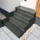 4 x 30 cm Granit Trittstufen Pedro Black schwarz 120 cm lang
