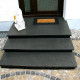 4 x 30 cm Granit Trittstufen Pedro Black schwarz 200 cm lang